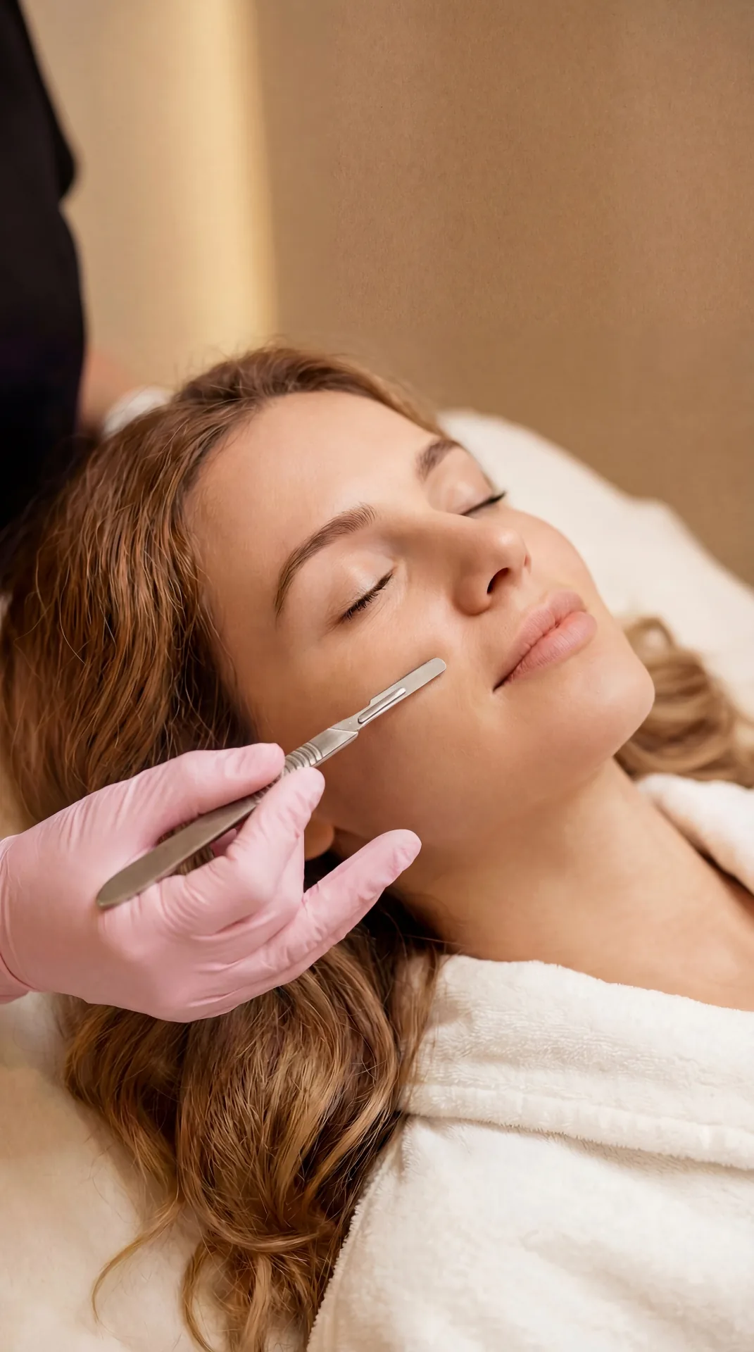 Dermaplaning treatment detail at Beauty Ranch Medical Spa